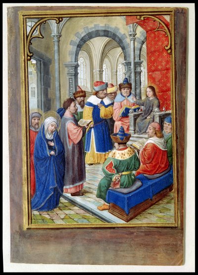 Auffindung des Jesuskindes im Tempel, um 1530 von Simon Bening